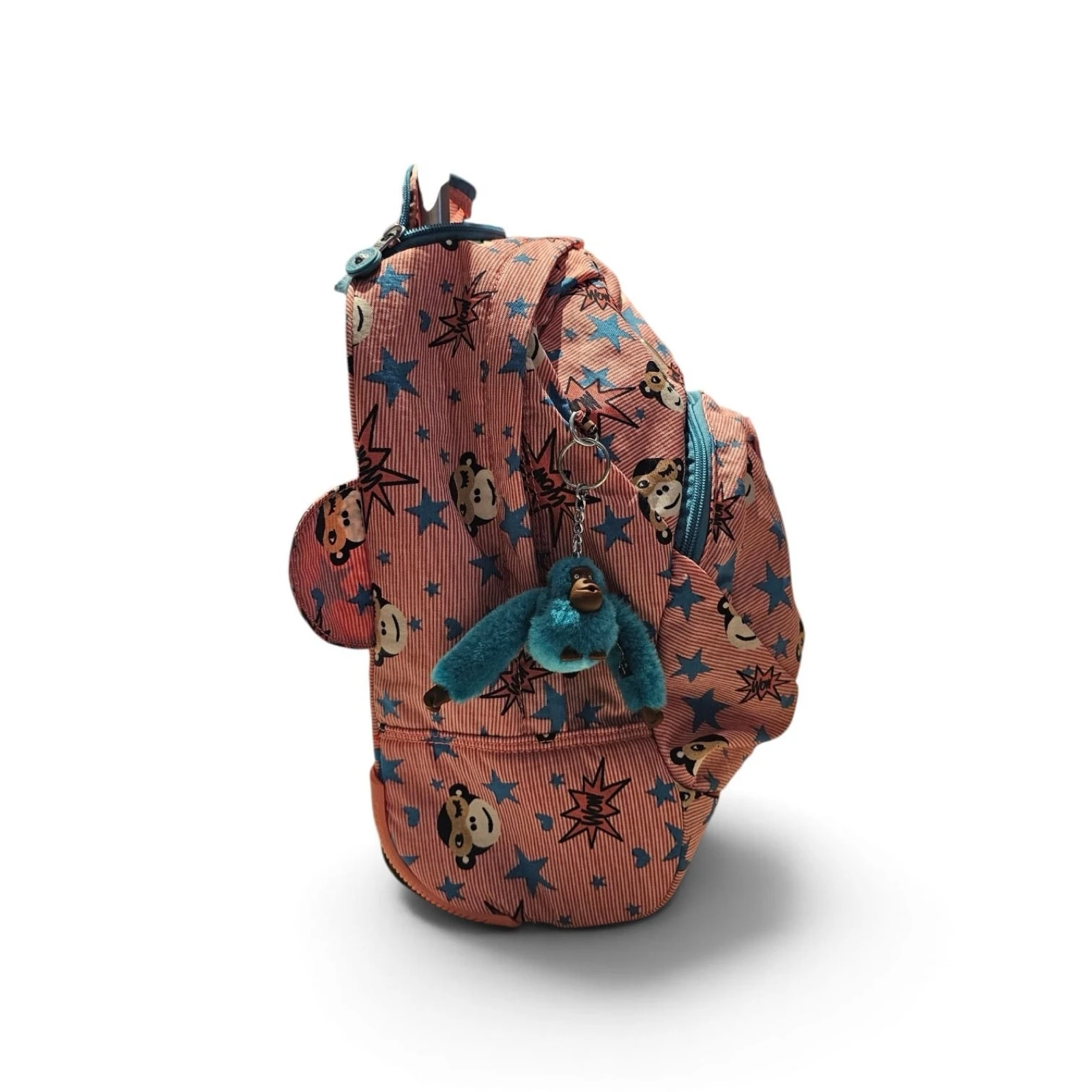 Kipling Rolling Backpack | Mochila com Rodinhas para Crianças | Kids School Trolley | Estampa de Macaco Rosa – photo 4